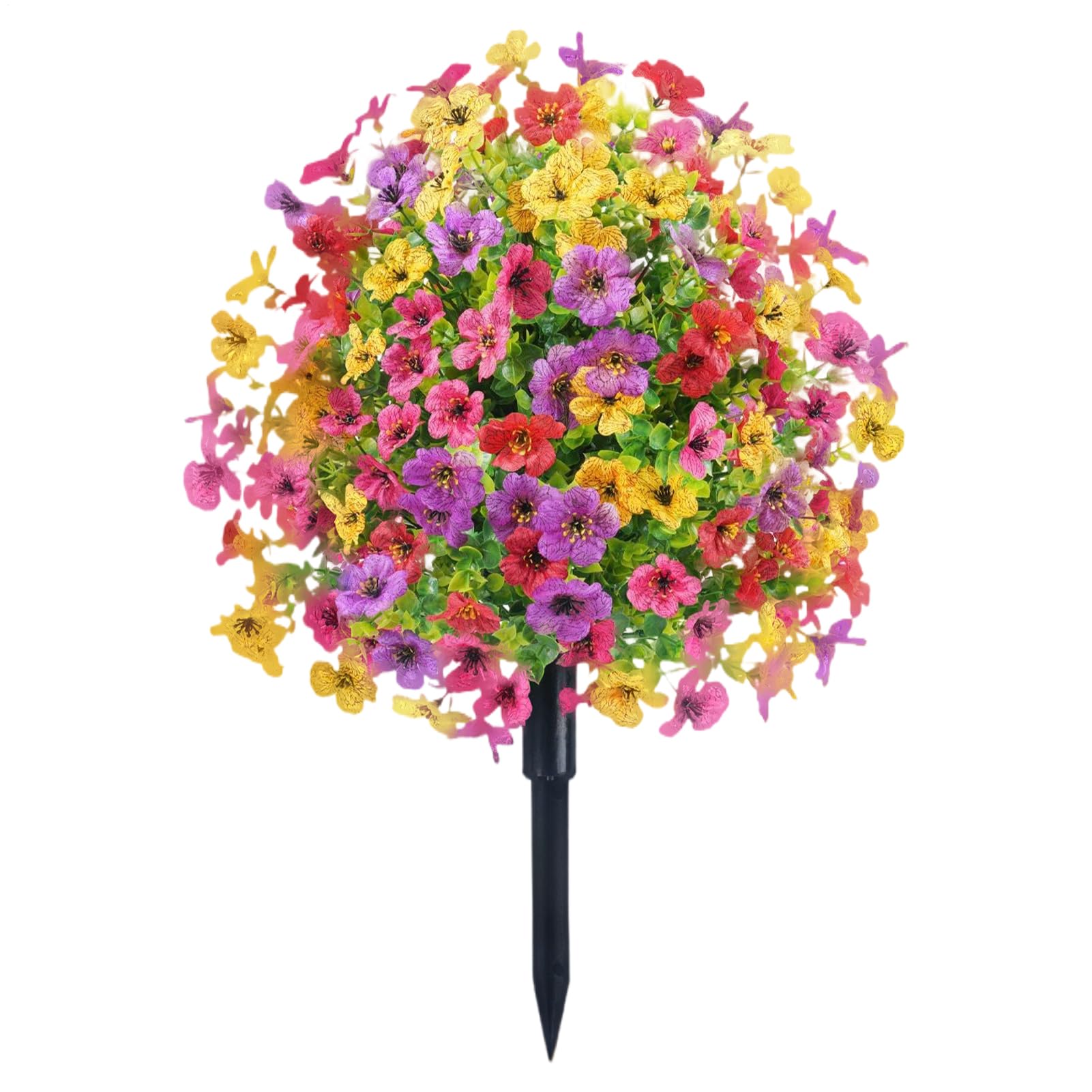 Fleurs artificielles extérieur anti-UV violettes multicolores sans décoloration