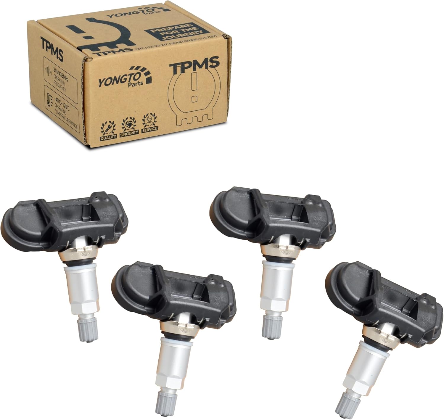 A0009050030 TPMS Sensor 433MHz Compatible with Mercedes Benz C250 CL550 AMG CLA250 CLK550 CLS550 ML350 E350 G500 SLK350 SL63 AMG SLS AMG Smart Fortwo Sprinter 4PCS Replace OE 0009057200