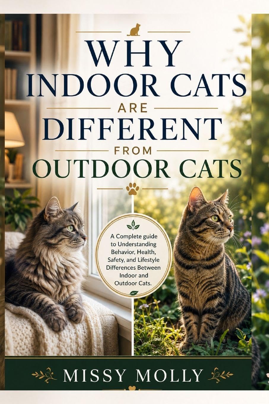 Why Indoor Cats Are Different From Outdoor Cats: A Complete guide to Understanding Behavior, Health, Safety, and Lifestyle Differences Between Indoor and Outdoor Cats (The Cat Mastery Series)