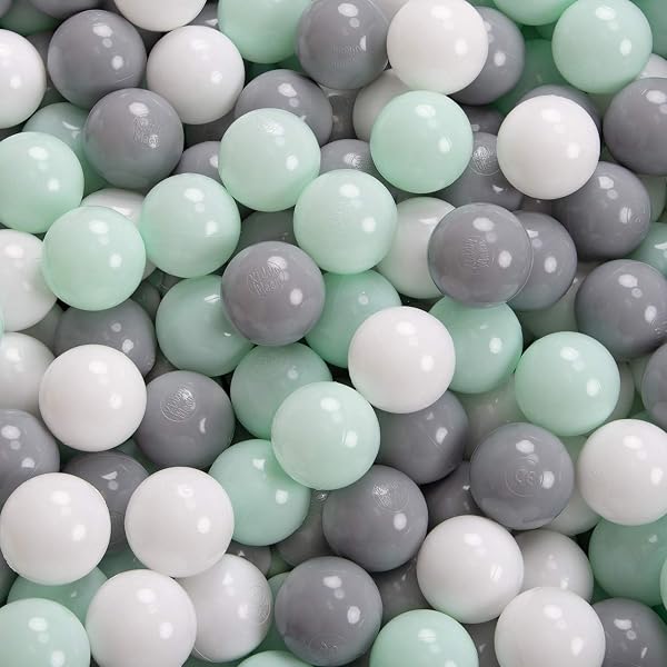 KiddyMoon Balles Colorées Plastique ∅7Cm pour Piscine Enfant Bébé Fabriqué en EU - 2