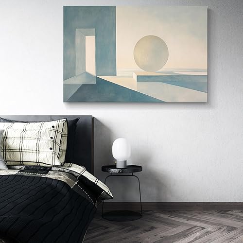 Miniatura 615 de Lienzo artístico para pared, pinturas de arte abstracto, fantasía azul, grafiti colorido sobre fondo blanco; decoración artística moderna para sala