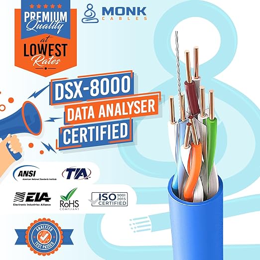 Cable de Red CAT6 Plenum UTP 1000ft 23AWG 550MHz Azul miniatura 3