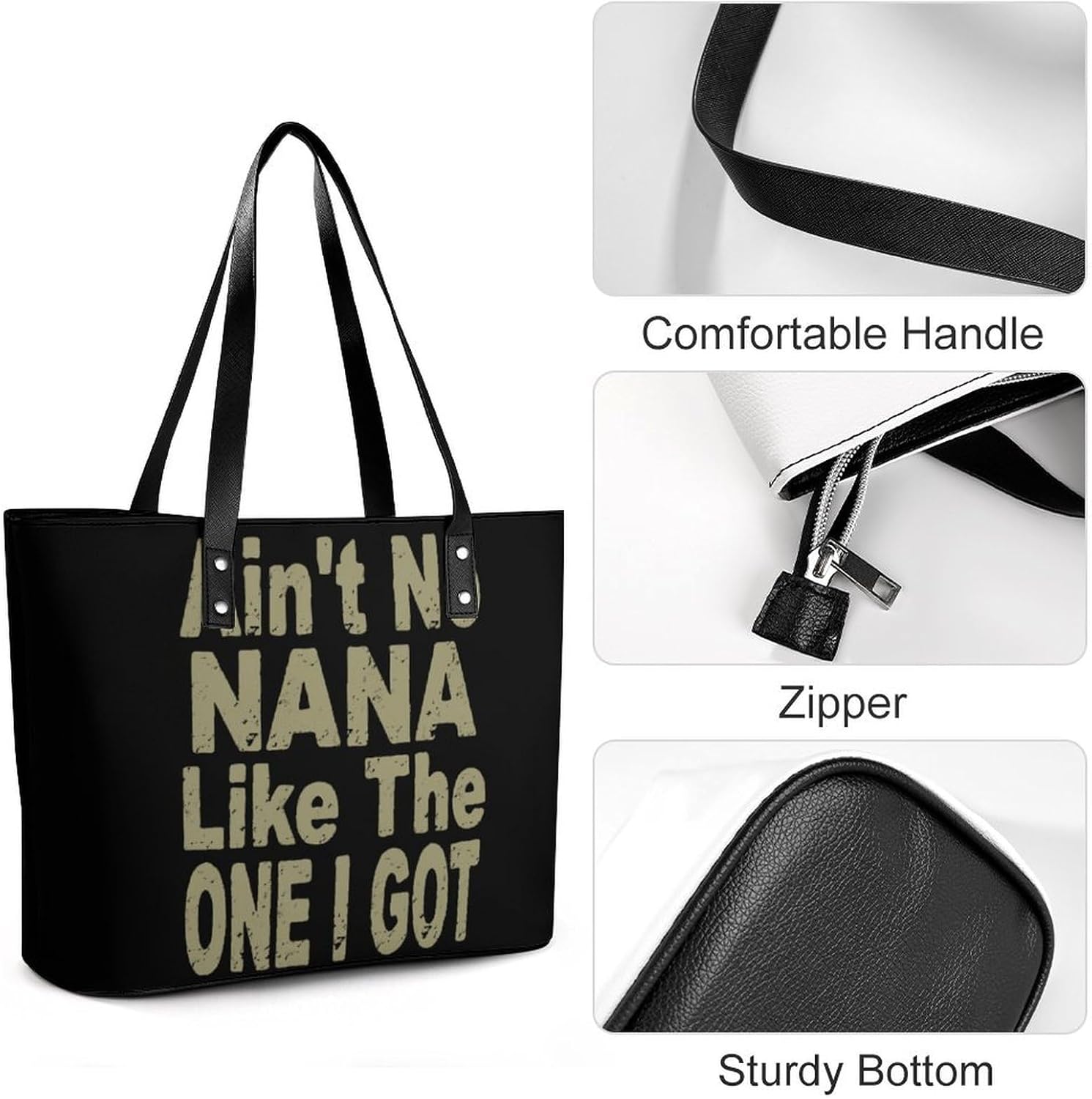 Ain't No Nana Like I Got Women's Tote Leather Handbag Shoulder Bag Purse for Shopping Travel