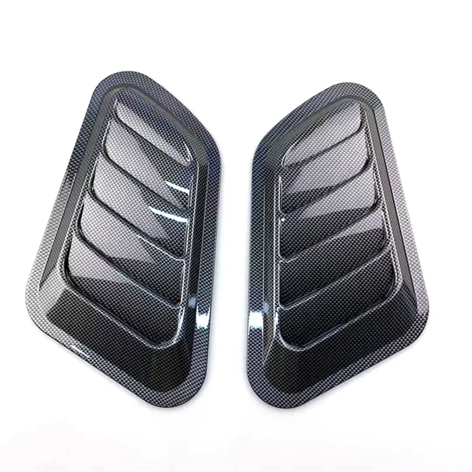 TILIEINE Car Front Side Air Vent Cover 2PCS Universal Car Tuning Hood Multiple Colo Air Flow Intake Decoration Scoop Bonnet Vent Cover Stickers(Carbon Fiber Color)