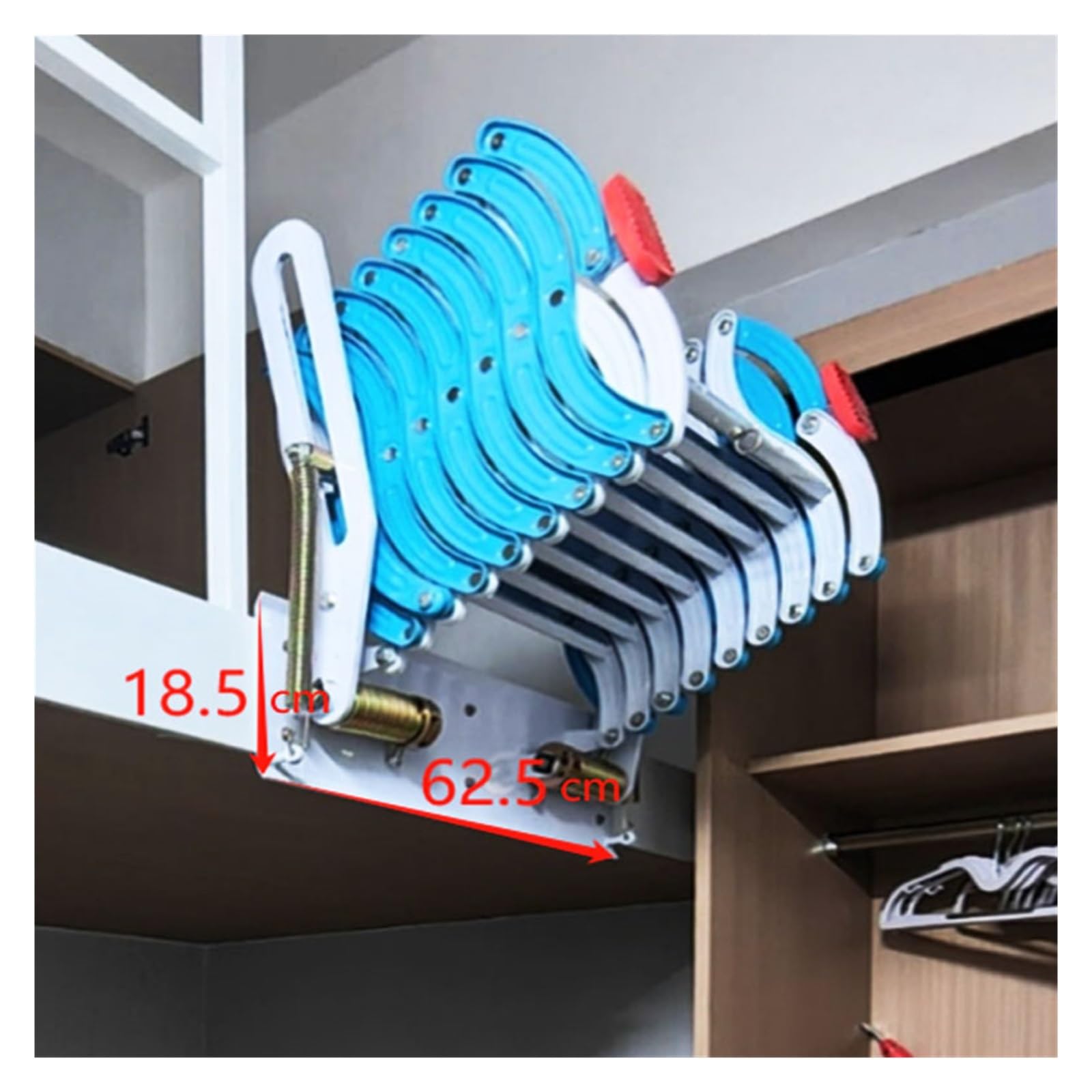 Escalera abatible for ático montada en la Pared, Plegable Estrecha