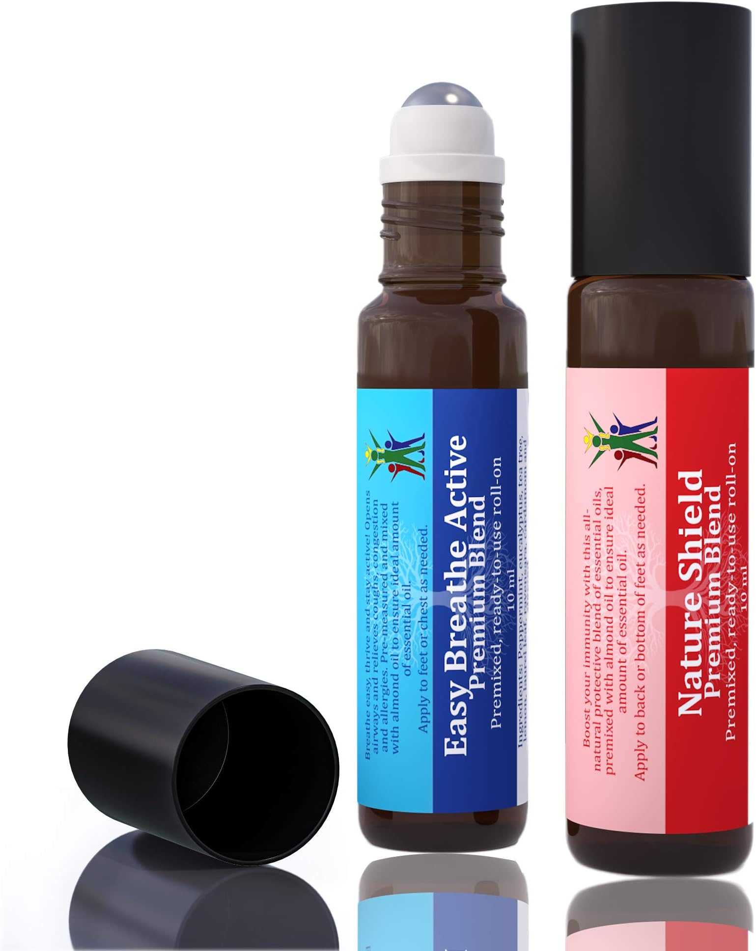 Essential Oil Blend in Nature Shield Adults Ready-to-Use, Immune-Boosting Essential Oil Blend, and Easy Breezy Active - Allergy Fighting, Decongesting, No Mess, Hassle-Free. by AROMATA