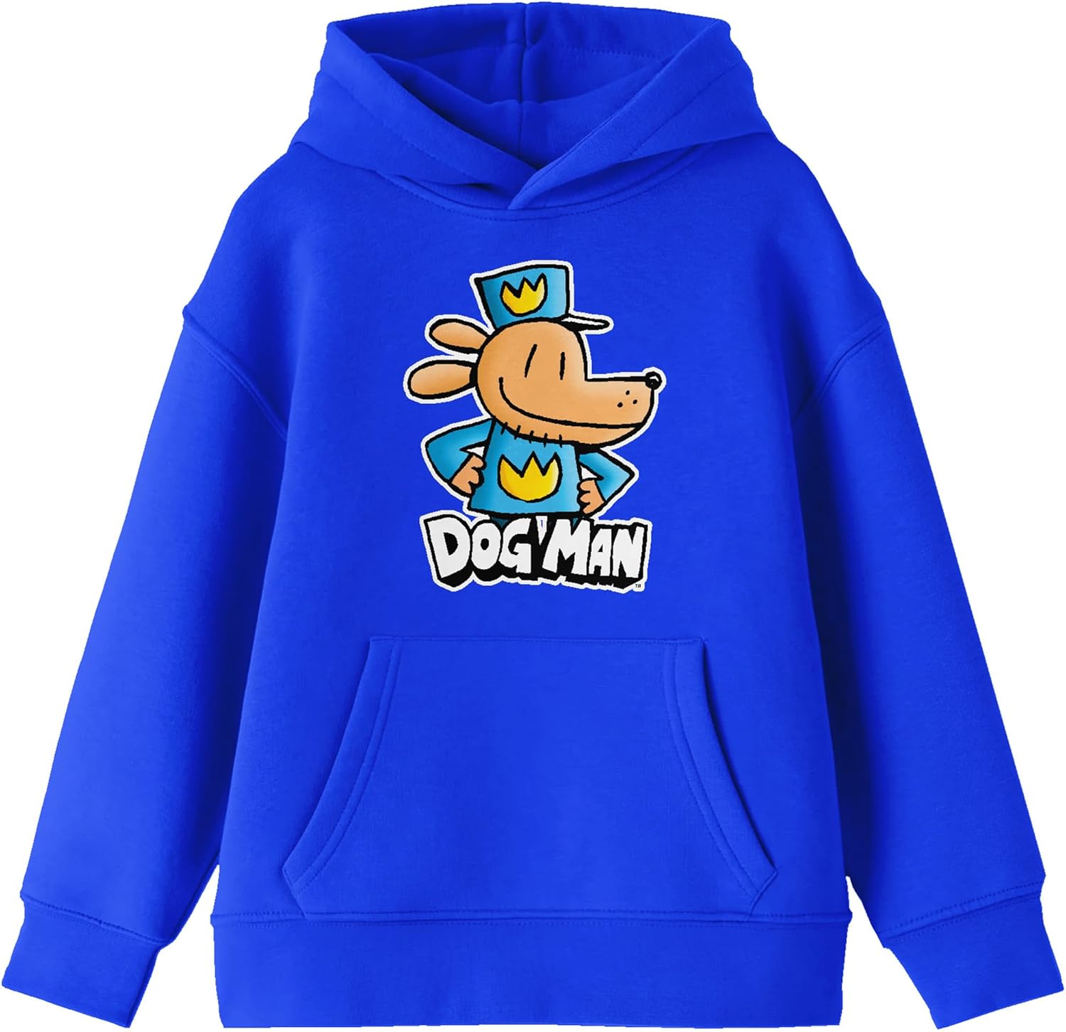 Bioworld Dog Man Character Posing Youth Royal Blue Long Sleeve Hooded Sweatshirt
