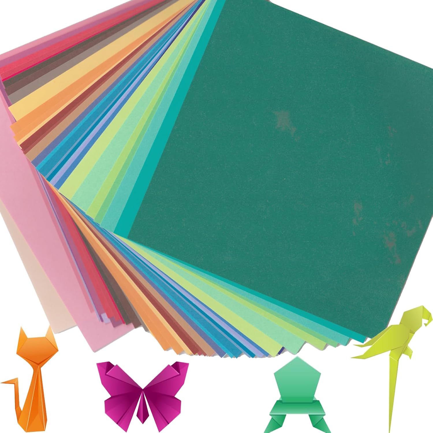 3 Pack 150 Sheets 50 Colors Double-Sided Square Origami Paper Fine Arts ...