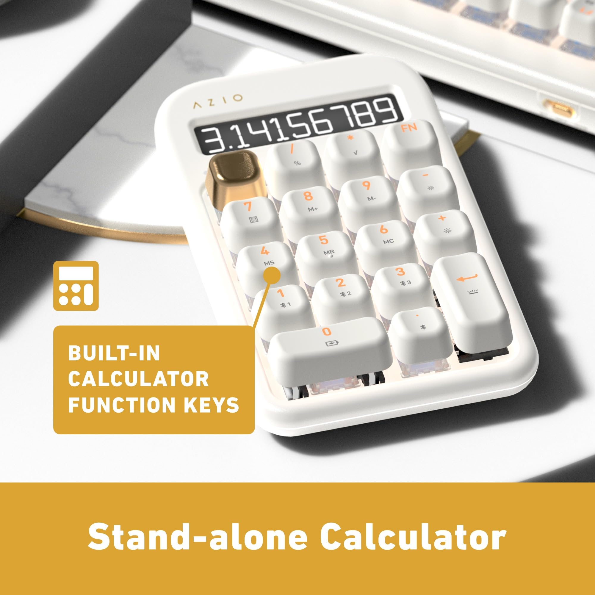 Amazon.co.jp: Azio IZO Numpad Blanc : 文房具・オフィス用品