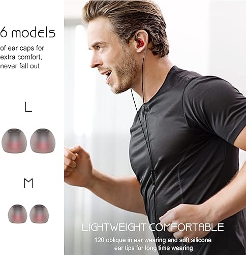 Miniatura 6 de UrbanX iX2 Pro Dynamic Hybrid Dual Driver in Ear Músicos Auriculares con micrófono sin enredos, auriculares intrauditivos para Motorola Moto E40