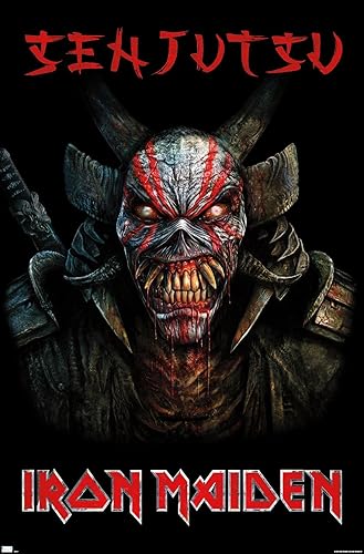 Trends International Iron Maiden - Póster de pared de álbum Senjutsu, 22.37 x 34.00 pulgadas, versión premium sin marco