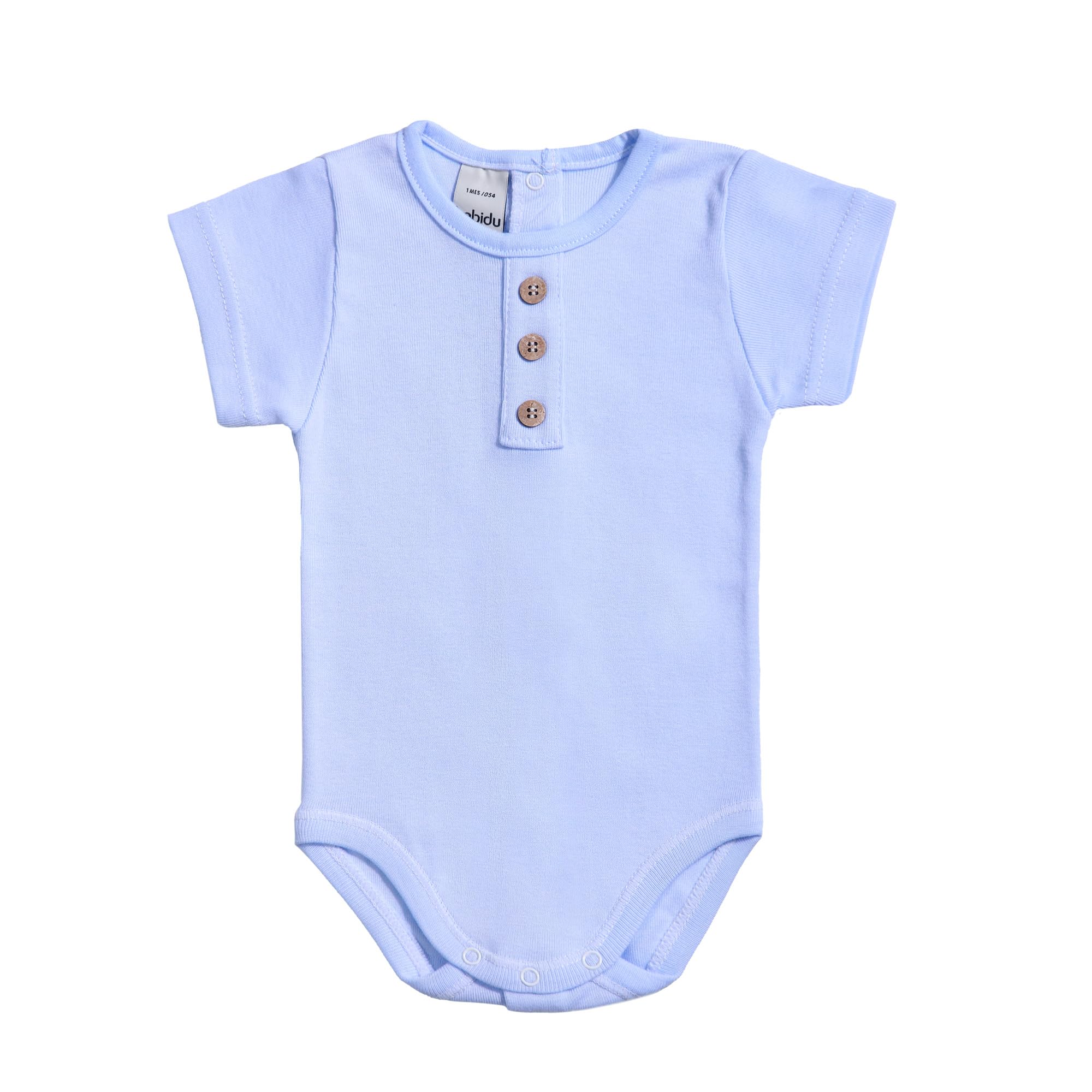BABIDU Body da bambino a maniche corte con abbottonatura in 100% cotone, morbido e traspirante, ideale per neonati, primo utilizzo, comodo abbigliamento unisex per ragazzi e ragazze