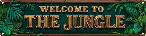 Vintage Tin Welcome To The Jungle Sign Retro Metal Sign
