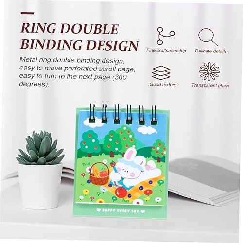 Miniatura 3 de MAGICLULU 12 piezas 2023 mini calendario de escritorio con temática de conejito para fiesta, accesorio de habitación, calendario de escritorio 2023,