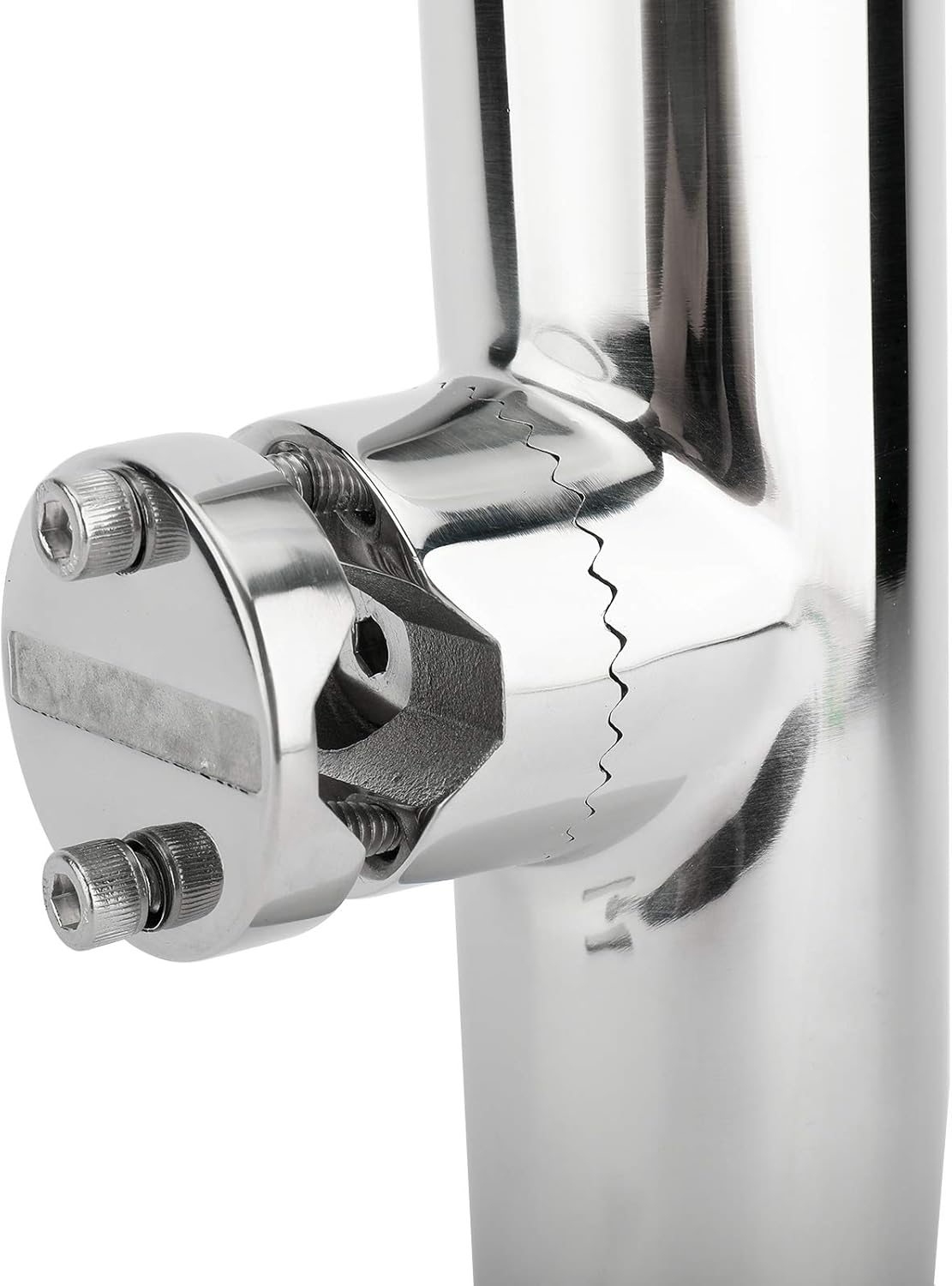 YaeMarine 4Pcs Boat Fishing Rod Holder Stainless Tournament Style Clamp on Fishing Rod Holder Rail Mount for Rails 7/8" to 1" or 1" to 1-1/4"