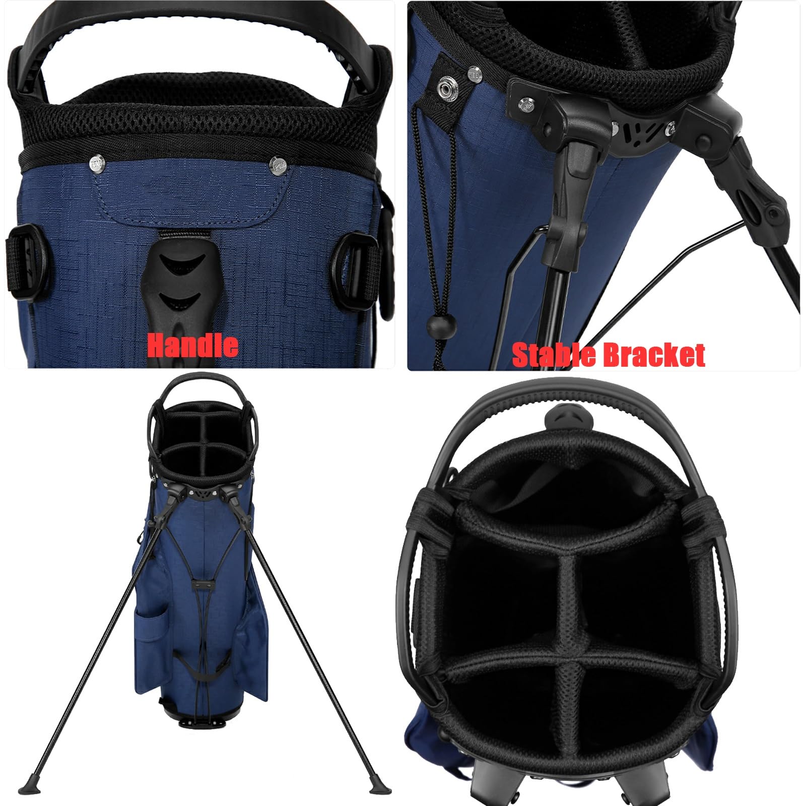 Bolsa De Transporte For Golf, Bolsa De Golf Duradera Y Resistente Al Agua con Base Estable, Correa For El Hombro, Almacenamiento Adicional For Accesorios De Golf