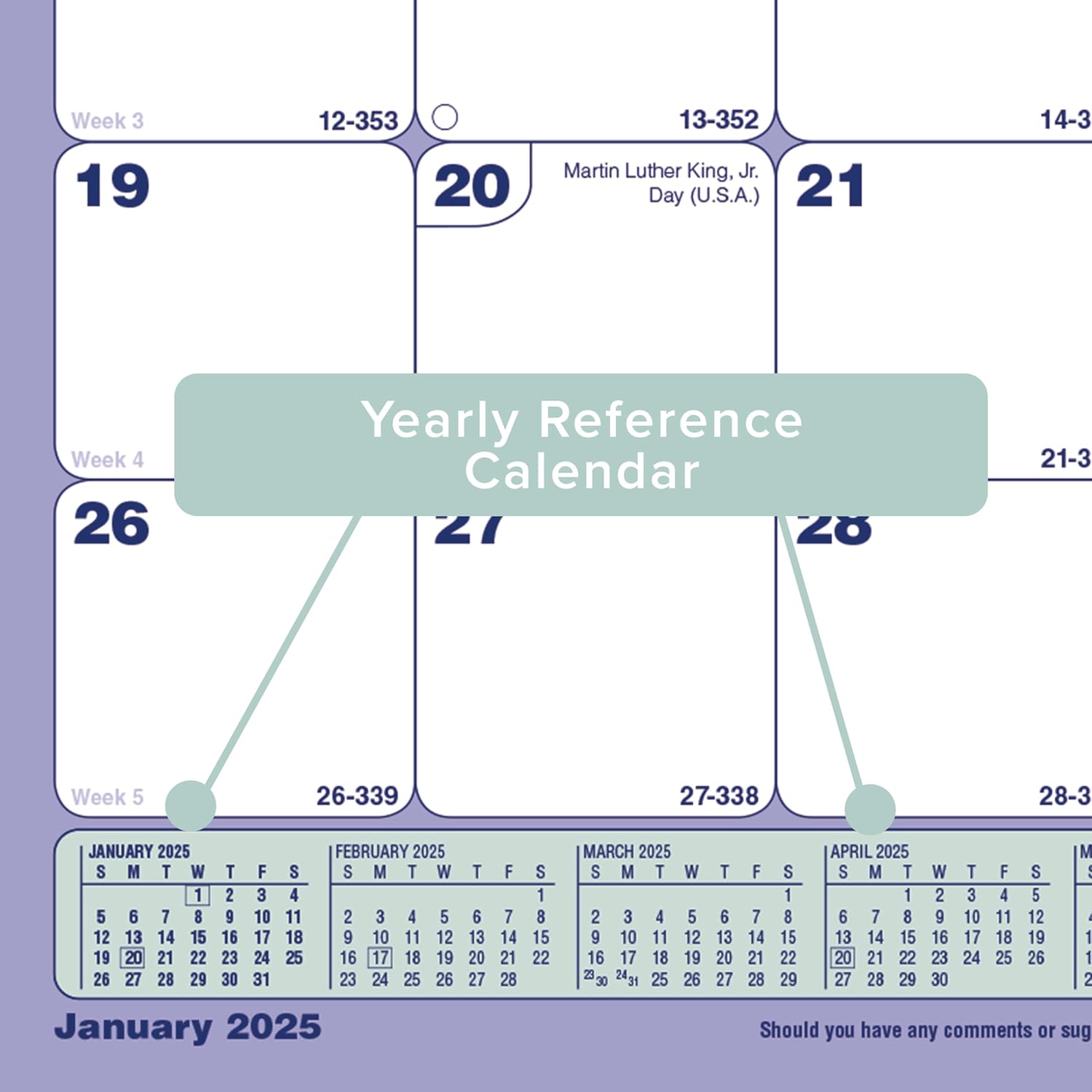 Brownline® 2025 Monthly Desk Pad Calendar, 12 Months, January to December, Three-Hole Punched, Mini Size, 11" x 8.5" (C181721-25)