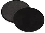 Stanz (TM) 2PCS 2 Pack Gliding Discs Core Sliders. Dual Sided Use on Carpet or Hardwood Floors. Abdominal Exercise Equipment