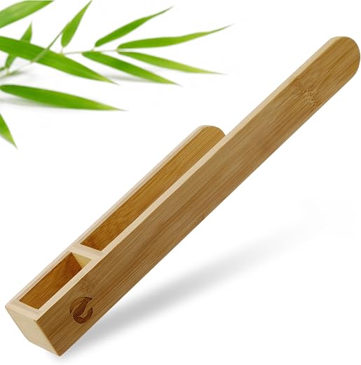 ECENCE 1x Portasciugamani in legno di bambù senza forare portasciugamani bagno portasciugamani...