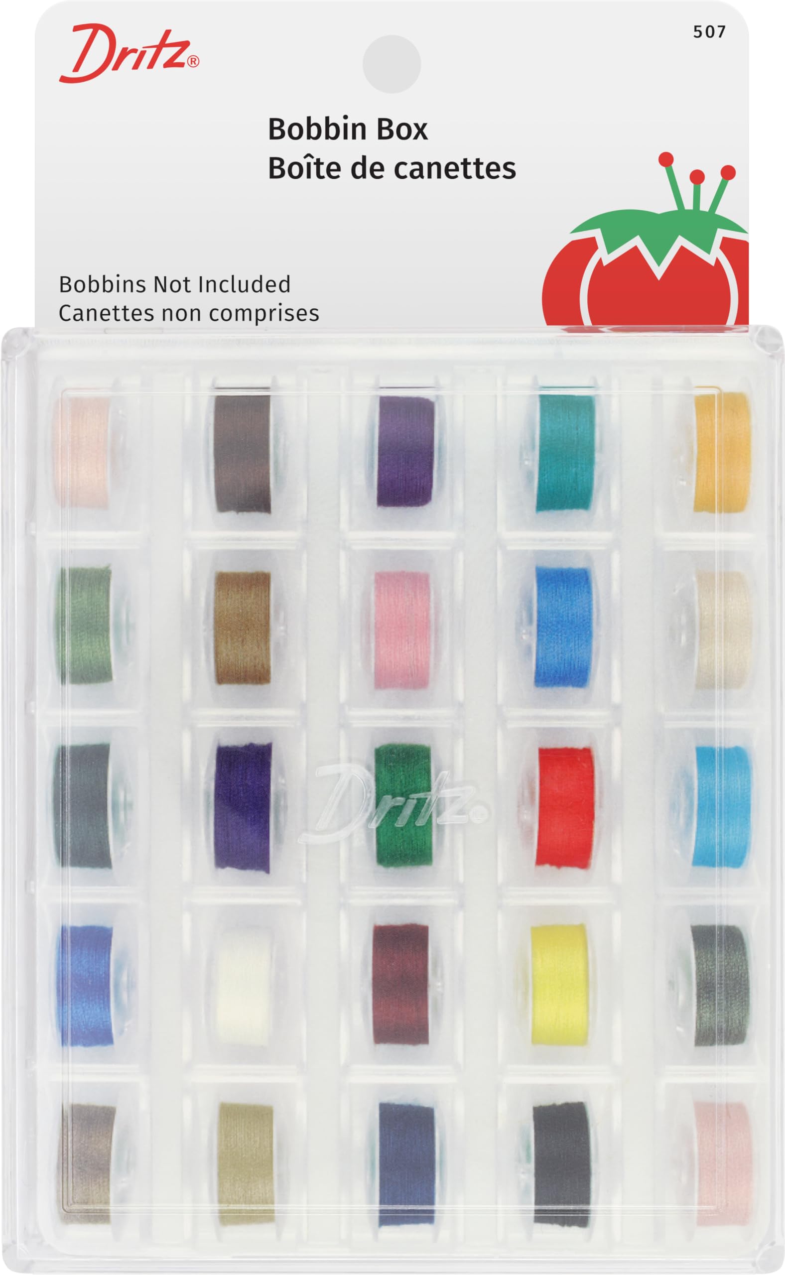 Caja para canillas Dritz ideal para organizar tu mesa de costura artesanal