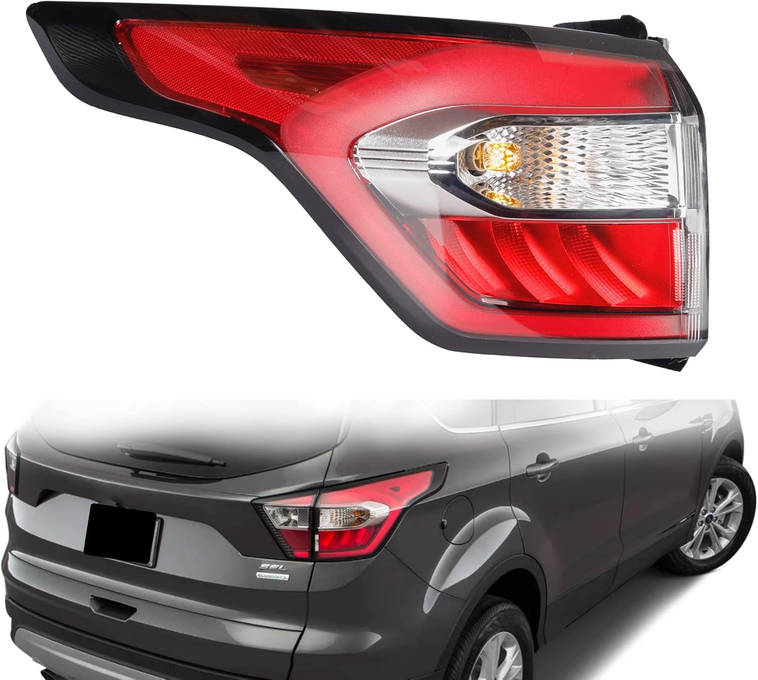 Dasbecan Left Driver Side Tail Light Assembly with Bulb Compatible with