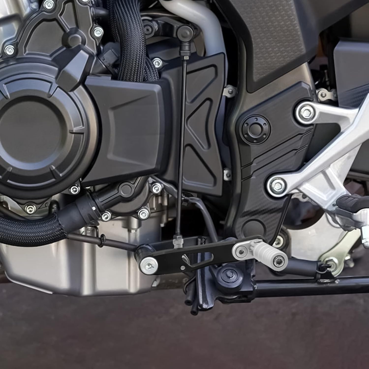 GUAIMI Motorcycle Shift Lever, Folding Adjustable Shift Lever Compatible with CB500X CBR500R CB500F 2013-2021 CMX500 Rebel 2017-2021 -Silver