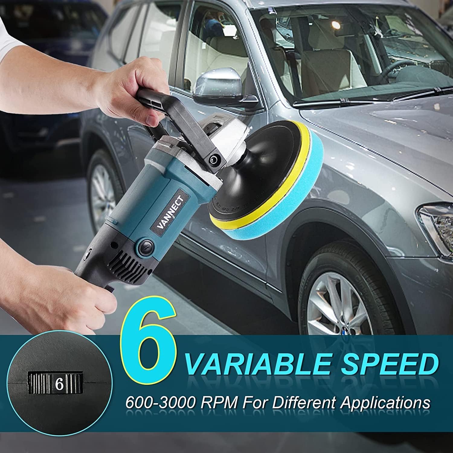 Polisher with 6 variable speed settings