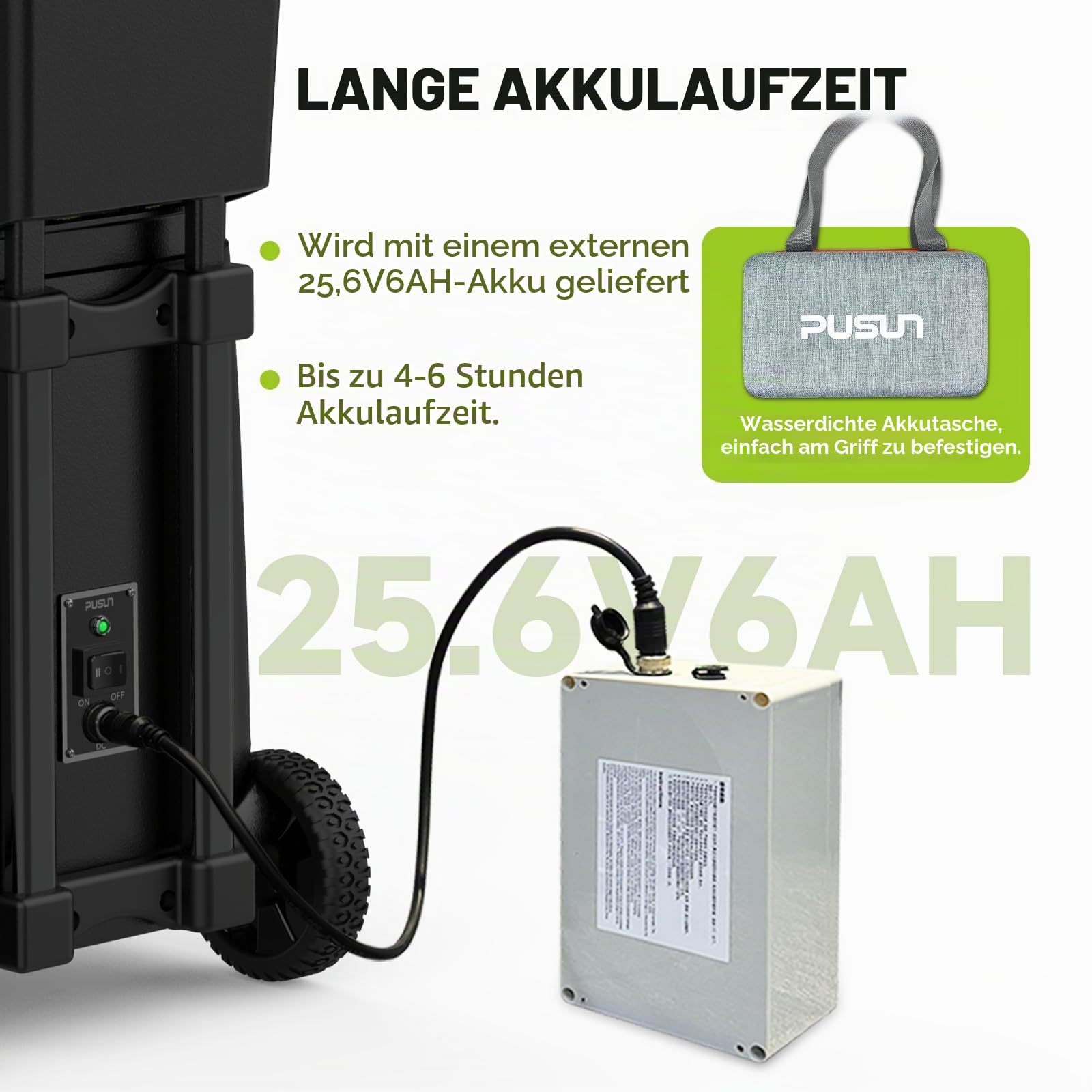 PUSUN Tennis Ball Machine, Padel Tennis Ball Launcher mit 115+Ball Kapazität, Dreifach-Steuerung über App/Remote/iWatch, AI Drill/Programmierung/Zufall, 4-6Stunden Batterie Lebensdauer, Protable