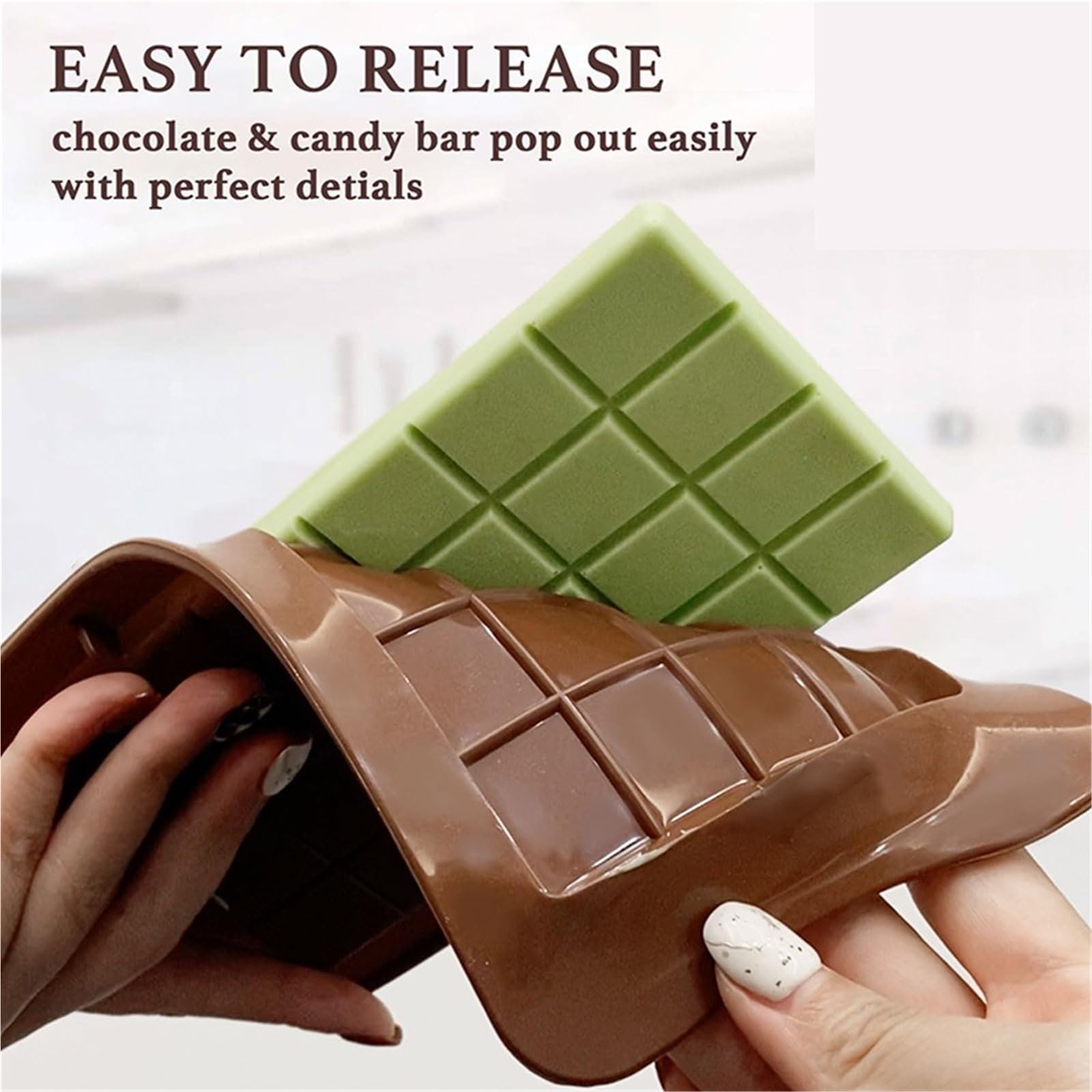 4 stampi for barrette di cioccolato, in silicone for fondente, for caffè, facili da staccare, antiaderenti, for proteine, energia, regali fatti a mano Per La Produzione Del Cioccolato