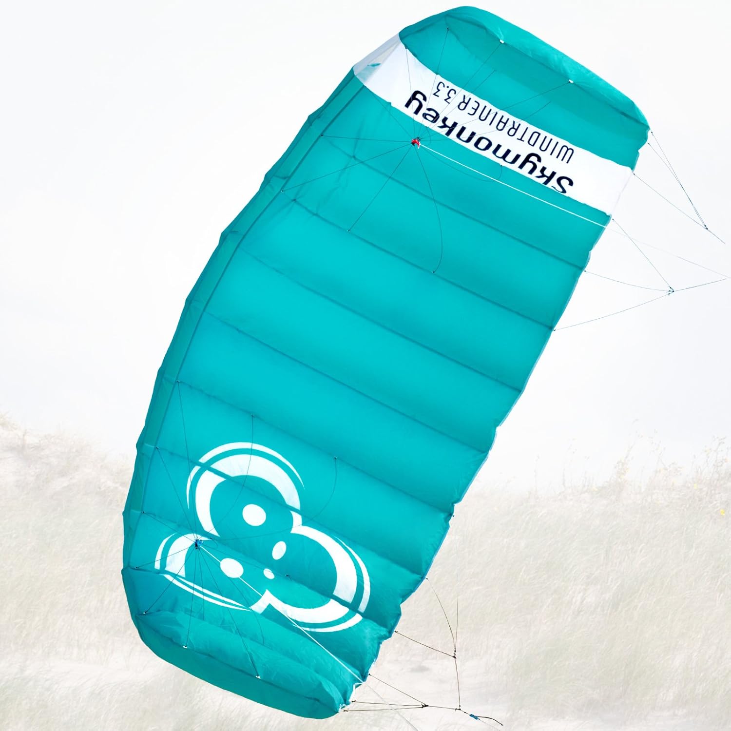 Skymonkey Windtrainer 2.3 Parafoil 4-Cordones Cometa acrobática - Envergadura: 230 cm