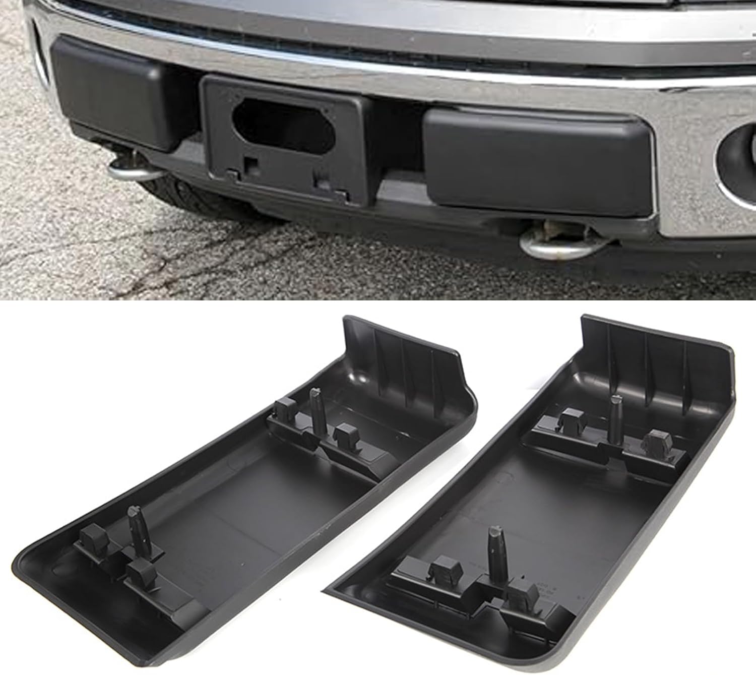 Compatible with for Ford F150 2011-2014 F150 Front Bumper Guards Pads Caps Replacements-2pcs