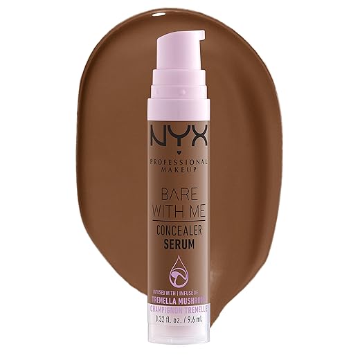 NYX Professional Makeup Bare With Me Serum Corrector, Natural, Cobertura Media, Mocha, 9,6ml