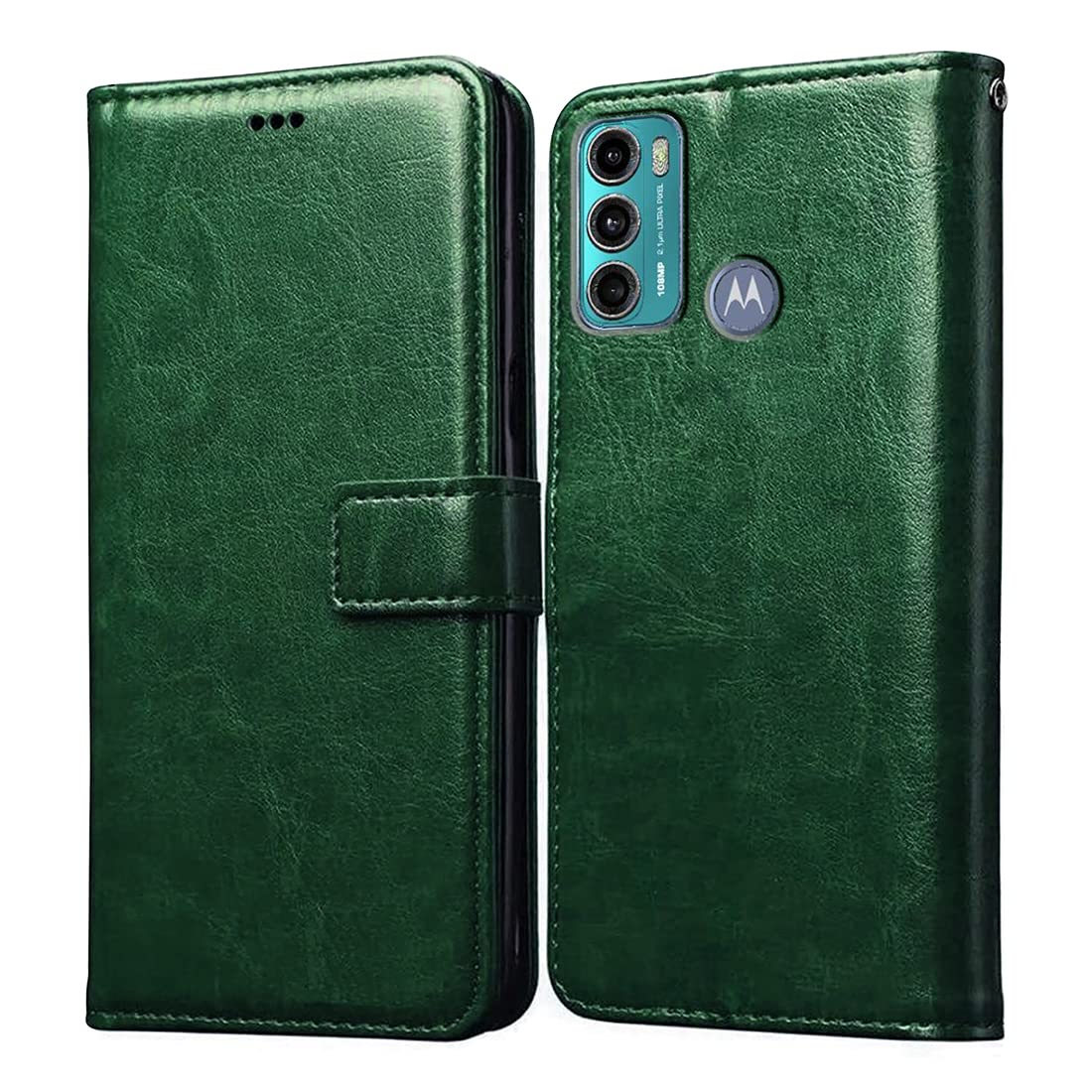 Amazon Brand- Solimo Flip for Motorola Moto G60 4G (Leather_Green) (B0BHV3MTZY) Amazon Price History, Amazon Price Tracker
