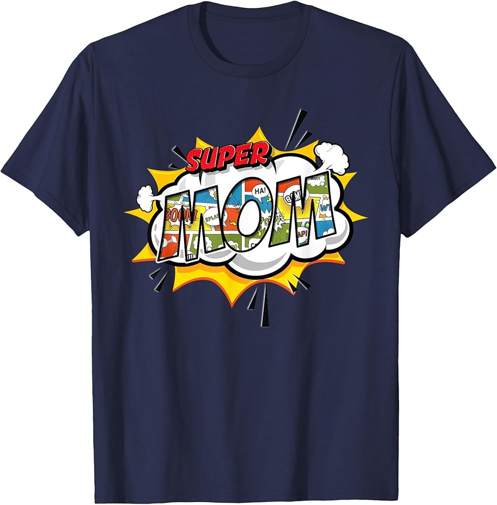 Super Mom Comic T-Shirt for Mothers T-Shirt