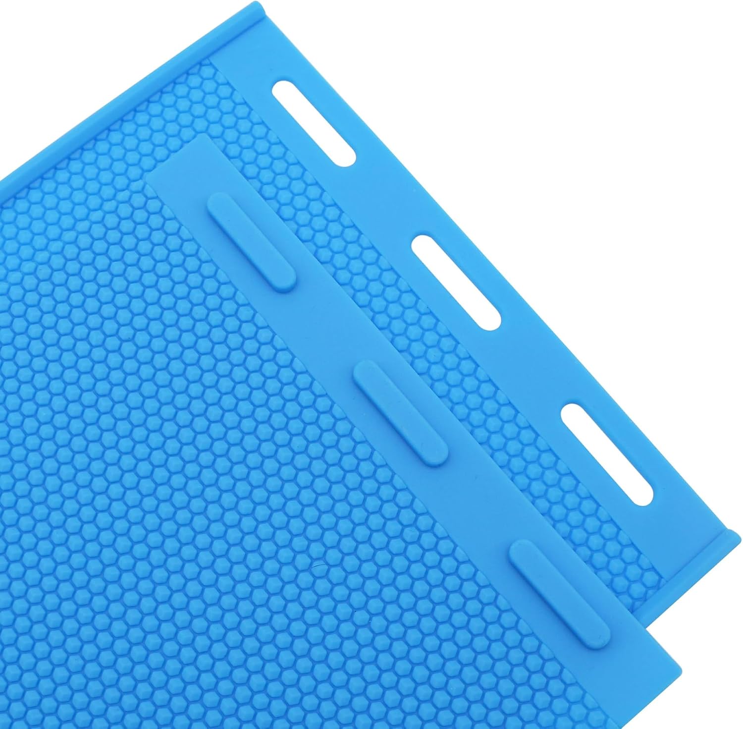Beeswax Press Sheet, 2Pcs Silicone Beeswax Mold Flexible Beeswax Candle Molds Press Embosser Machine Honeycomb Beekeeper Equipment for Candle Making (Blue)