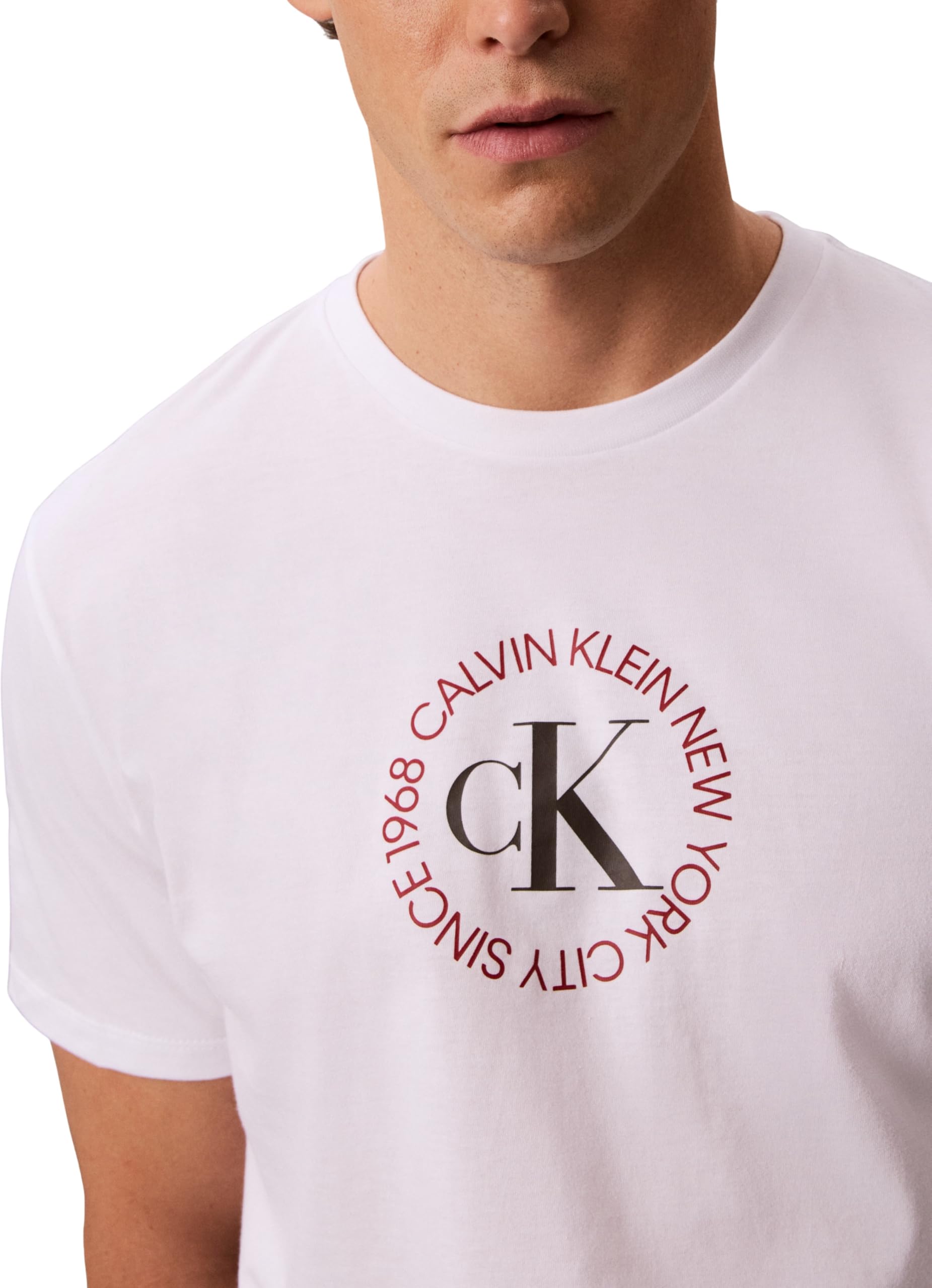 Calvin Klein SS 30s Whsl CK Word Circle Graph Lv14re816g Camisetas gráficas Hombre (Pack de 1)