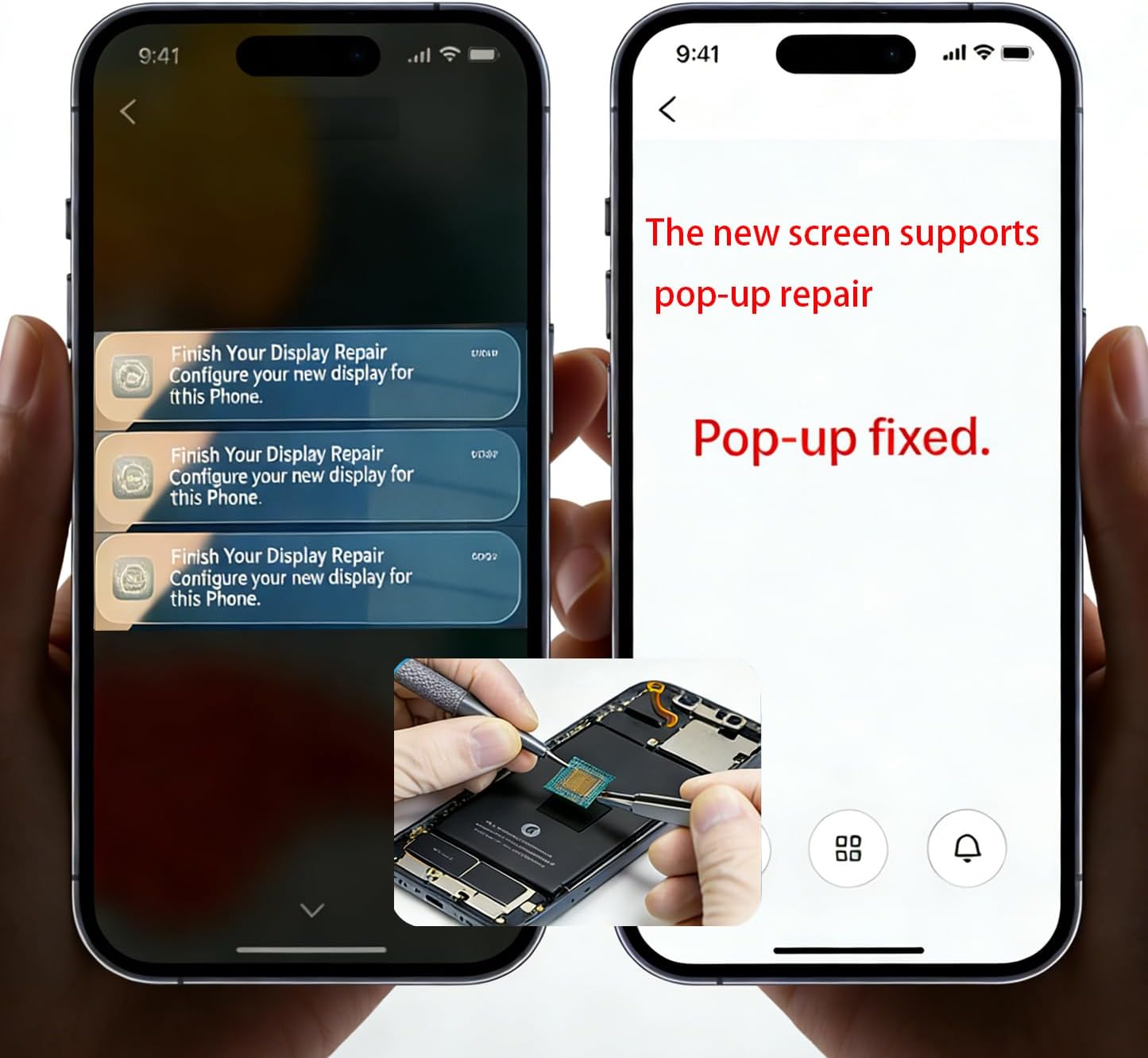 【Fixes System Pop-Ups】 for iPhone 14 pro Screen Replacement AMOLED Display with Promotion 120Hz, OEM Grade Quality, 6.1' Includes 3D Touch LCD Digitizer, Repair Tools and Protective Film.