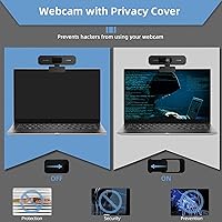 Vista 8 de NexiGo N940P 2K Zoomable Webcam with Remote and Software Controls Sony Starvis Sensor 1080P@60FPS 3X Zoom Dual Stereo Microphone, for