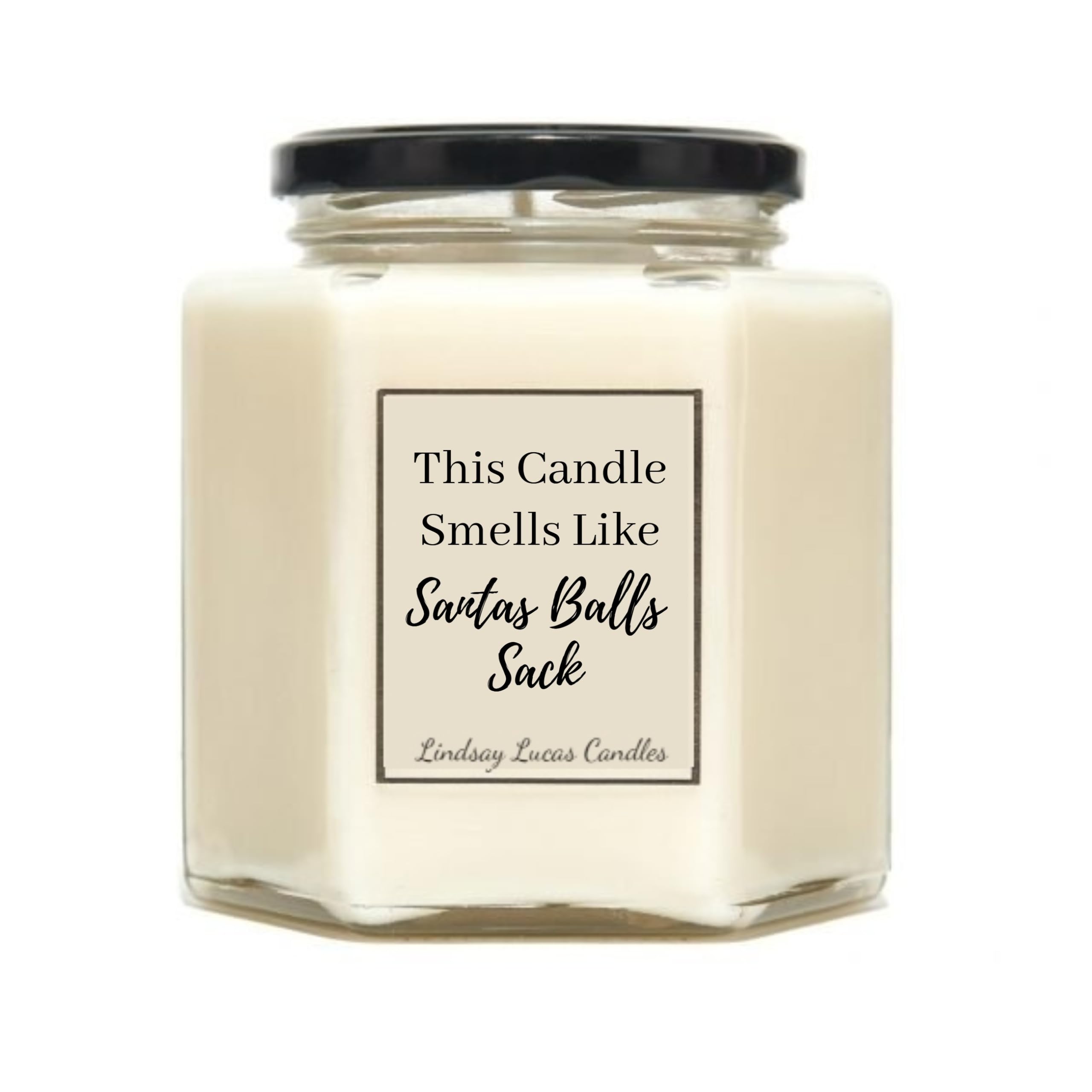 Funny Christmas Scented Soy Candle - Smells Like Santa's Balls Sack - Lots of scents - 3 Sizes (Food, 8oz)