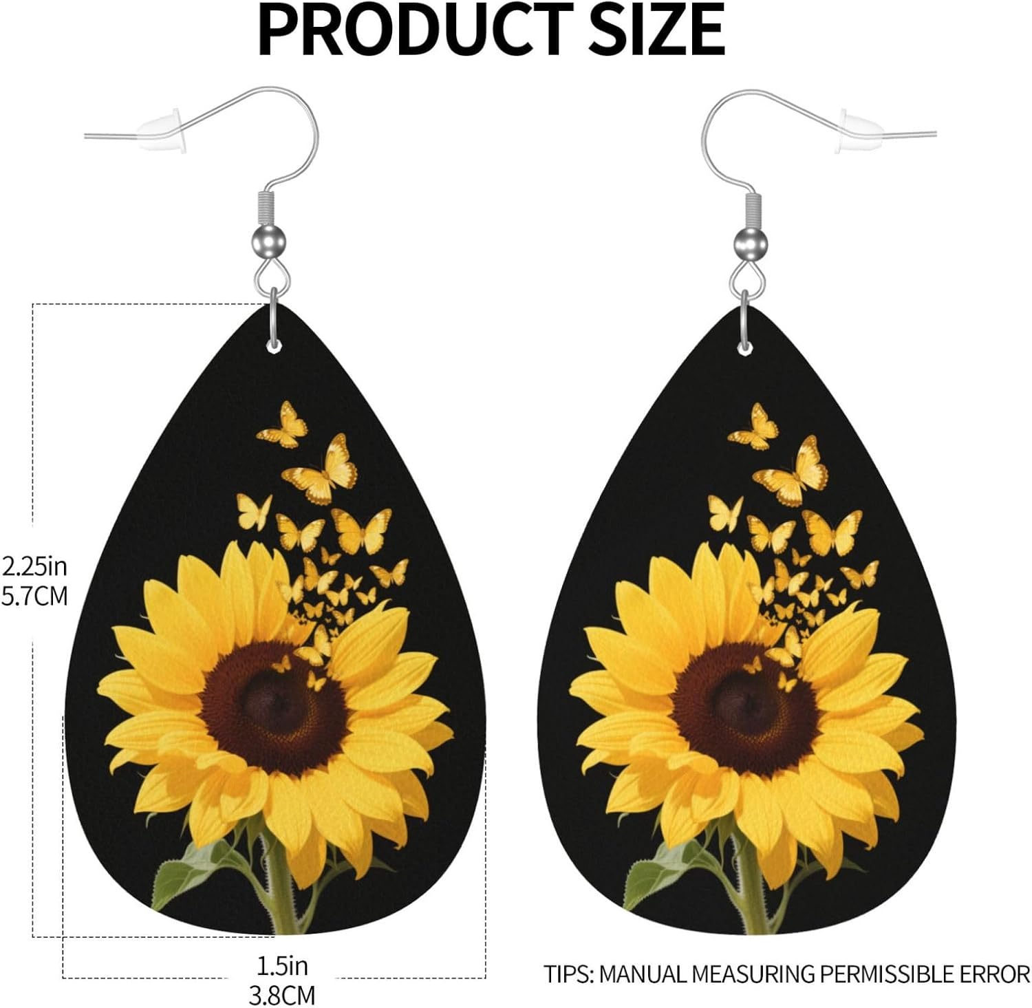 Teardrop Earrings For Women, Dangle Earrings Jewelry For Women, Lightweight Faux Leather Earrings Gifts - Image 3