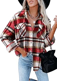 Dokotoo Womens Corduroy Button Down Shirts Boyfriend Long Sleeve Oversized Blouses Tops