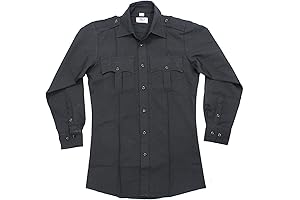 Vintage Style 100% Polyester Long Sleeve Men's Uniform Shirt in Crisp White