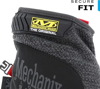 Mechanix Wear: ColdWork Original Winter Work Gloves with Secure Fit, Equipped with 40g 3M Thinsulate, Wind + Water Resistant, Touch Capable Winter Gloves, For Mild Cold Weather (Black/Gray, Small)