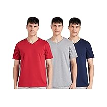 Amazon Brand – Symbol Men Regular V-Neck T-Shirt, Pack of 3