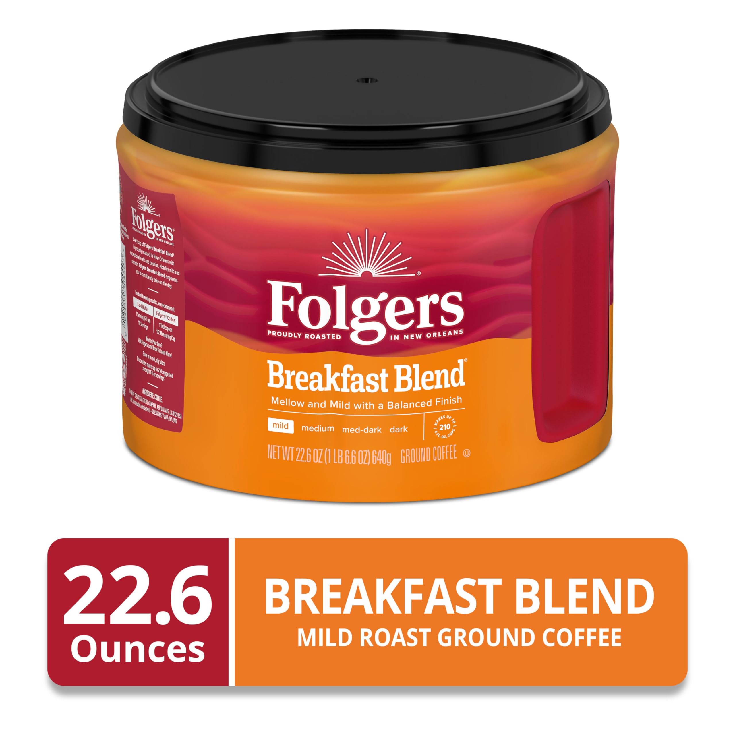 Folgers Breakfast Blend Coffee 640g