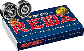 Rolamentos para skate Bones Race Reds, pacote com 8