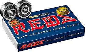 Rolamentos para skate Bones Race Reds, pacote com 8