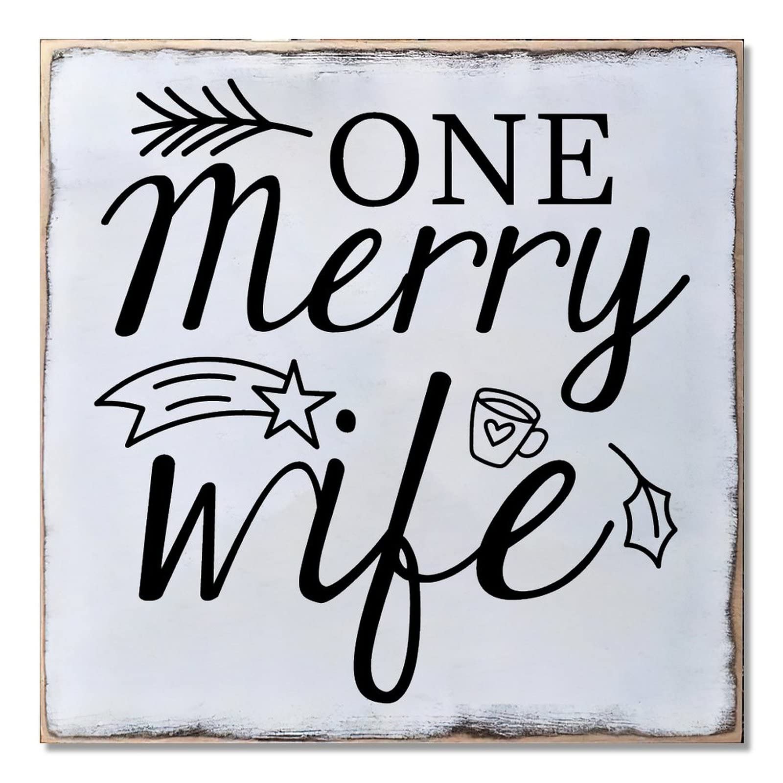 Panneau de Noël One Merry Wife pour habiller facilement vos grands murs vides