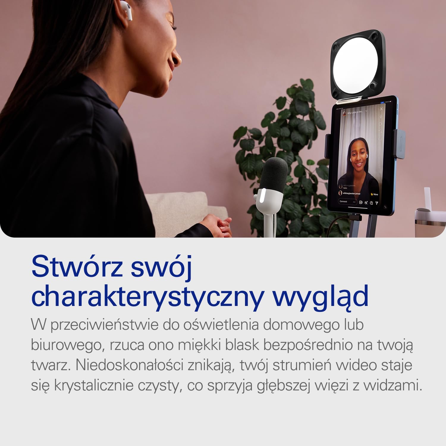 Elgato Key Light Neo (Czarny) – profesjonalne oświetlenie, bez odblasków, regulowane mocowanie, sterowanie ręczne lub Wi-Fi, biuro/transmisja, Teams/Zoom/Slack/Twitch/YouTube – Laptop, PC, Mac | Oświetlenie do wideorozmów i streamingu, Wi-Fi lub onboard,