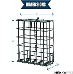 MEKKAPRO Suet Nourriture pour pendentif extérieur avec chaîne métallique, porte-sucettes à capacité unique, aliment pour oiseaux Cage de suète recommandé, nourrisson d'oiseaux de suette idéal pour les oiseaux à clin d'œil, les pics, les nuthaches (simple)